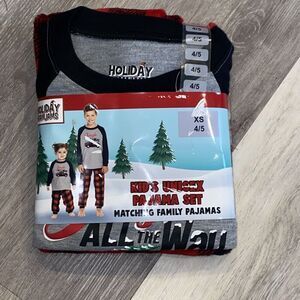 Holiday Fam Jams Kids Unisex Pajama Set XS 4/5 Toddler Jingle All The Way